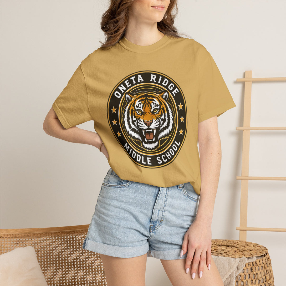 Oneta Ridge Middle School Tiger Logo T-Shirt