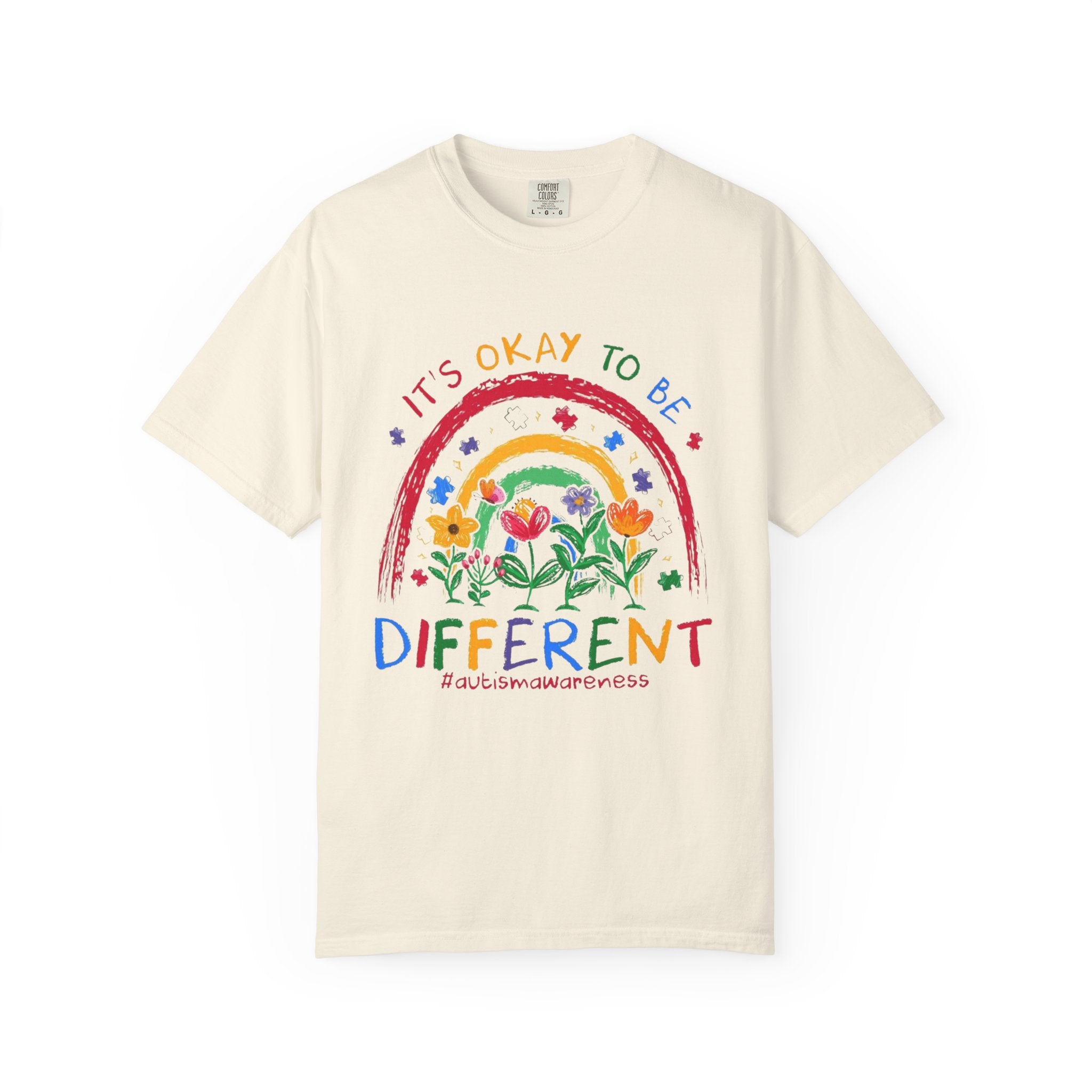 It's Okay To Be Different T-Shirt — Rainbow Autism Awareness Tee