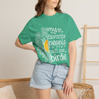 T-Shirt — "My Favorite People Call Me Birdie" Floral Graphic Tee