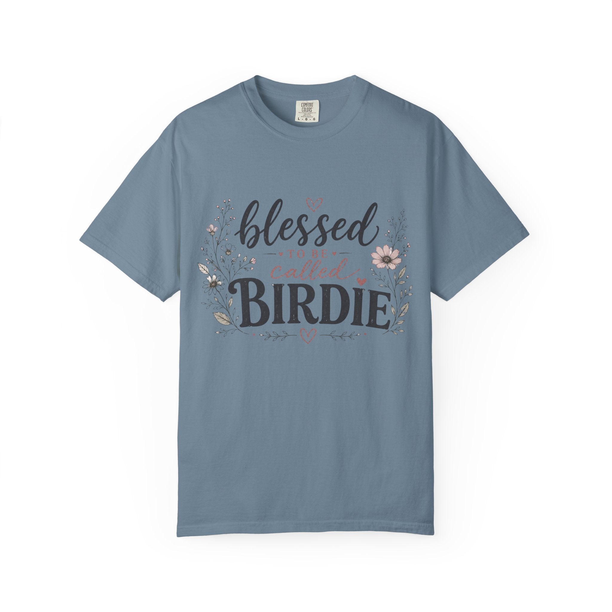 Blessed to Be Called Birdie T-Shirt — Floral Grandmother Gift