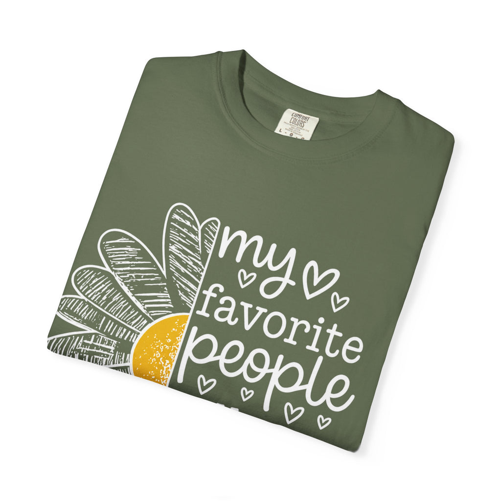 T-Shirt — "My Favorite People Call Me Birdie" Floral Graphic Tee