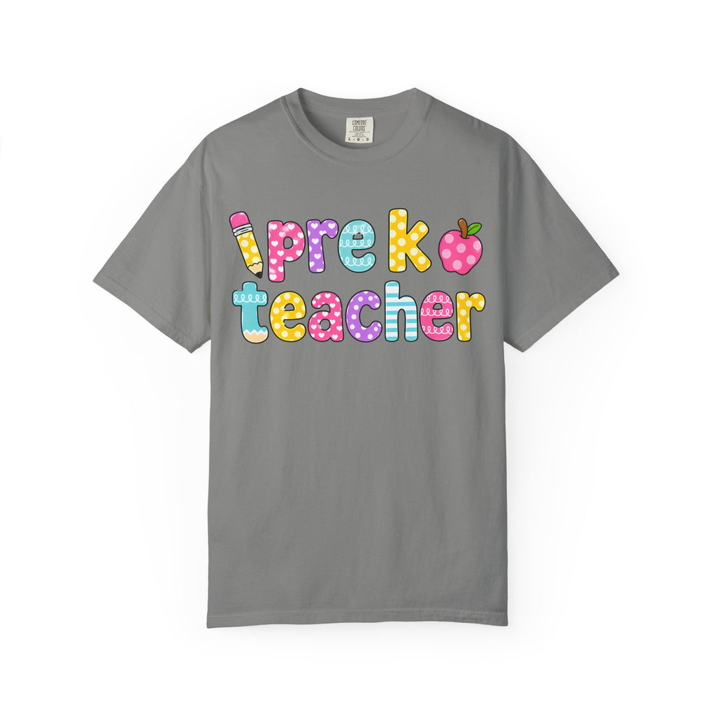 Pre k Teacher T-Shirt — "Big Hearts Shape Little Minds" Colorful School Teacher Tee