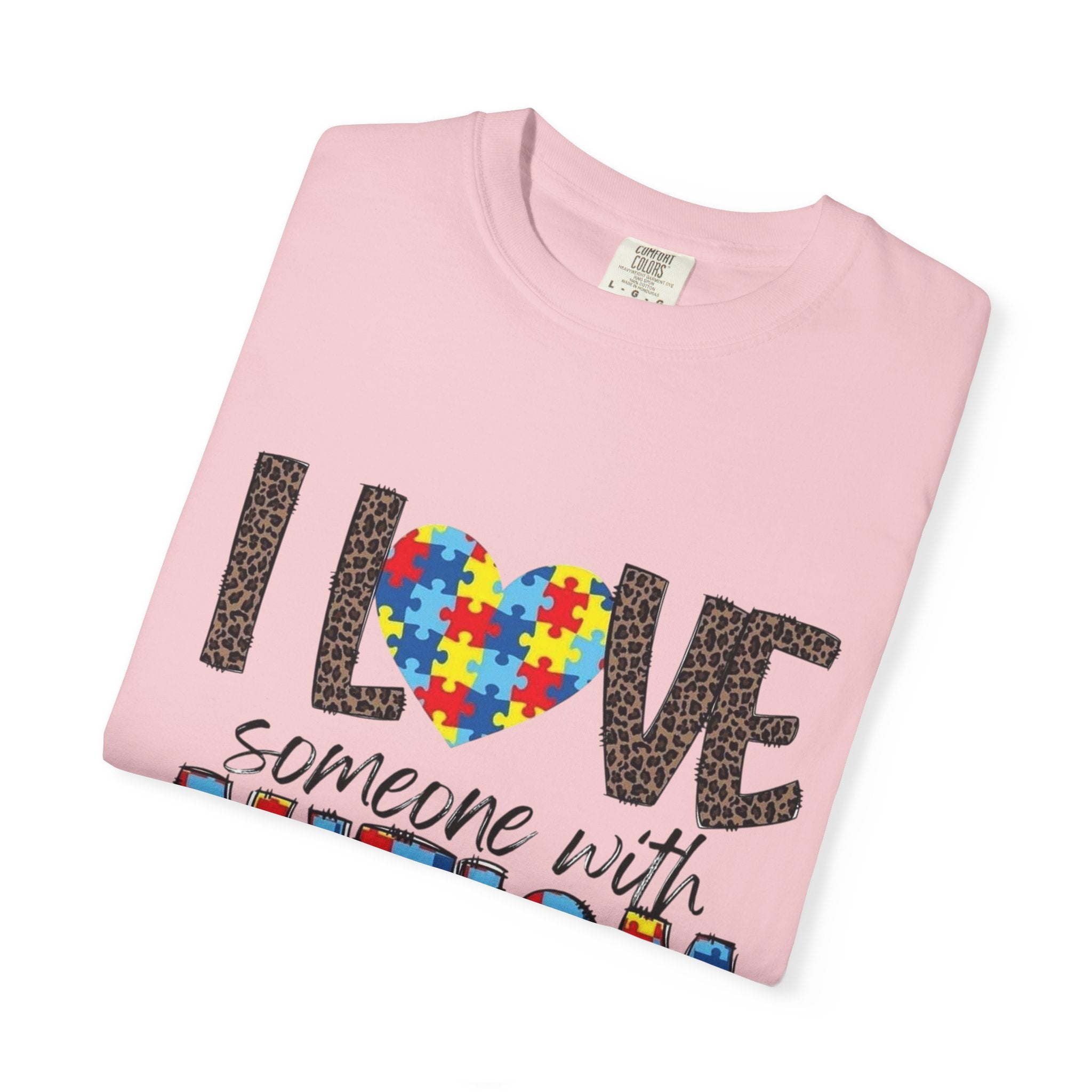 I Love Someone With Autism T-Shirt — Autism Awareness Puzzle Heart Tee