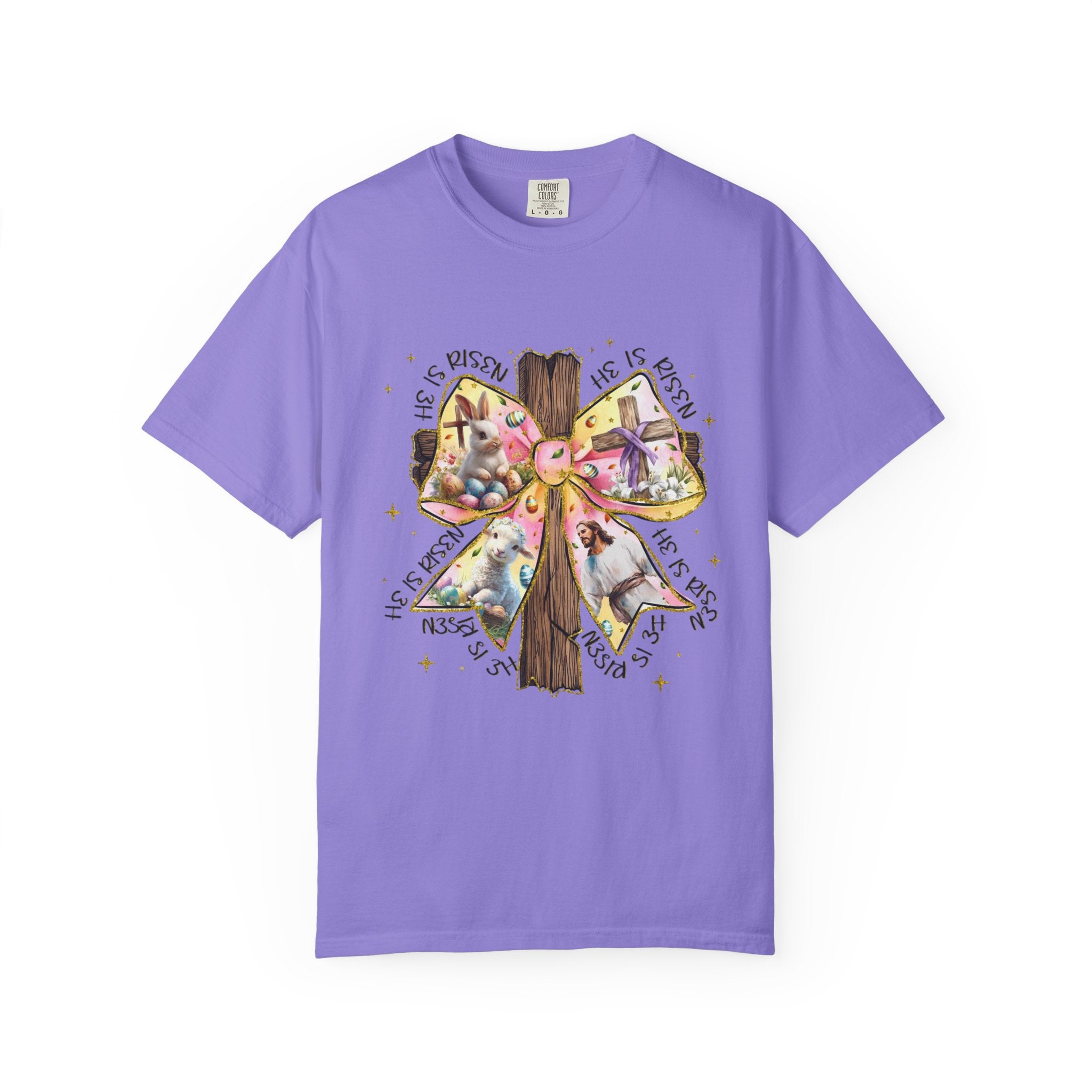 Cross & Ribbon T-Shirt — Jesus is With Us Graphic Tee