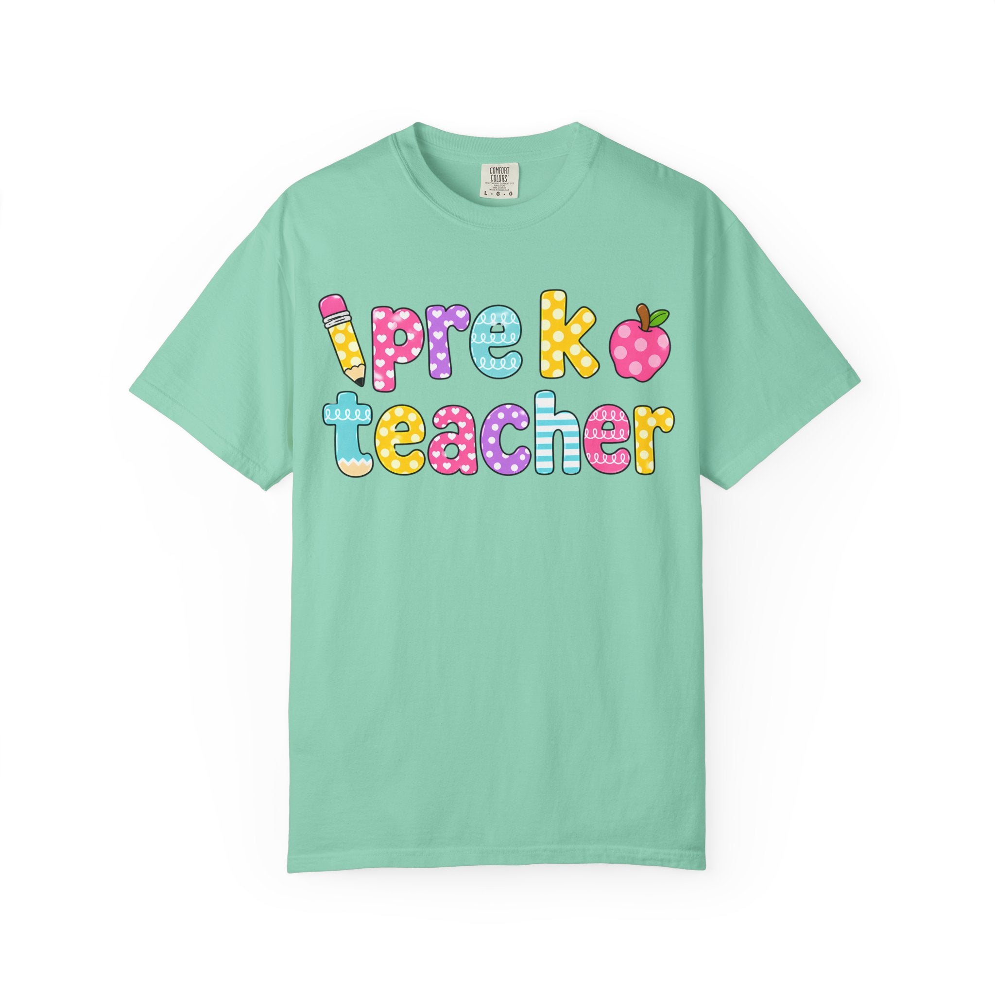 Pre k Teacher T-Shirt — "Big Hearts Shape Little Minds" Colorful School Teacher Tee