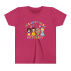 Youth Tee — "It's Okay to Be Different" Diverse Kids Graphic Shirt