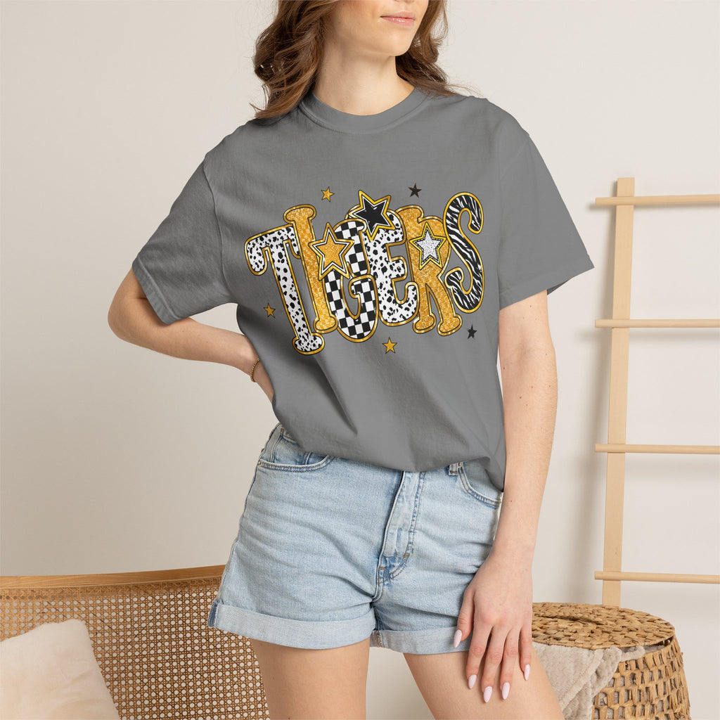 T-Shirt — 'Tigers' Retro Leopard Print Graphic Tee