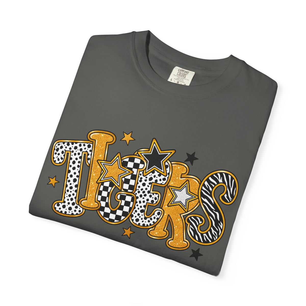 T-Shirt — 'Tigers' Retro Leopard Print Graphic Tee