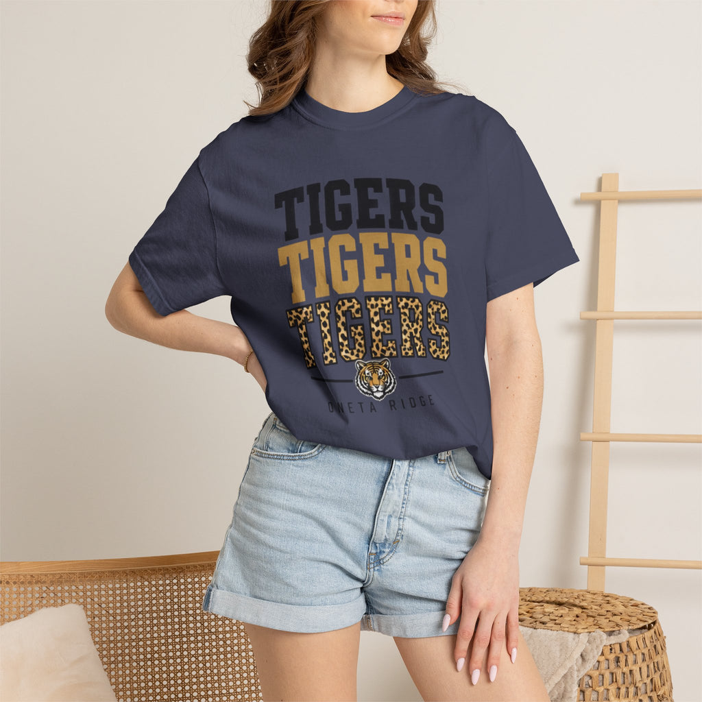 Tigers Graphic T-Shirt — Oneta Ridge Leopard Print School Spirit Tee
