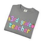 3rd Grade Teacher T-Shirt — "Big Hearts Shape Little Minds" Colorful School Teacher Tee